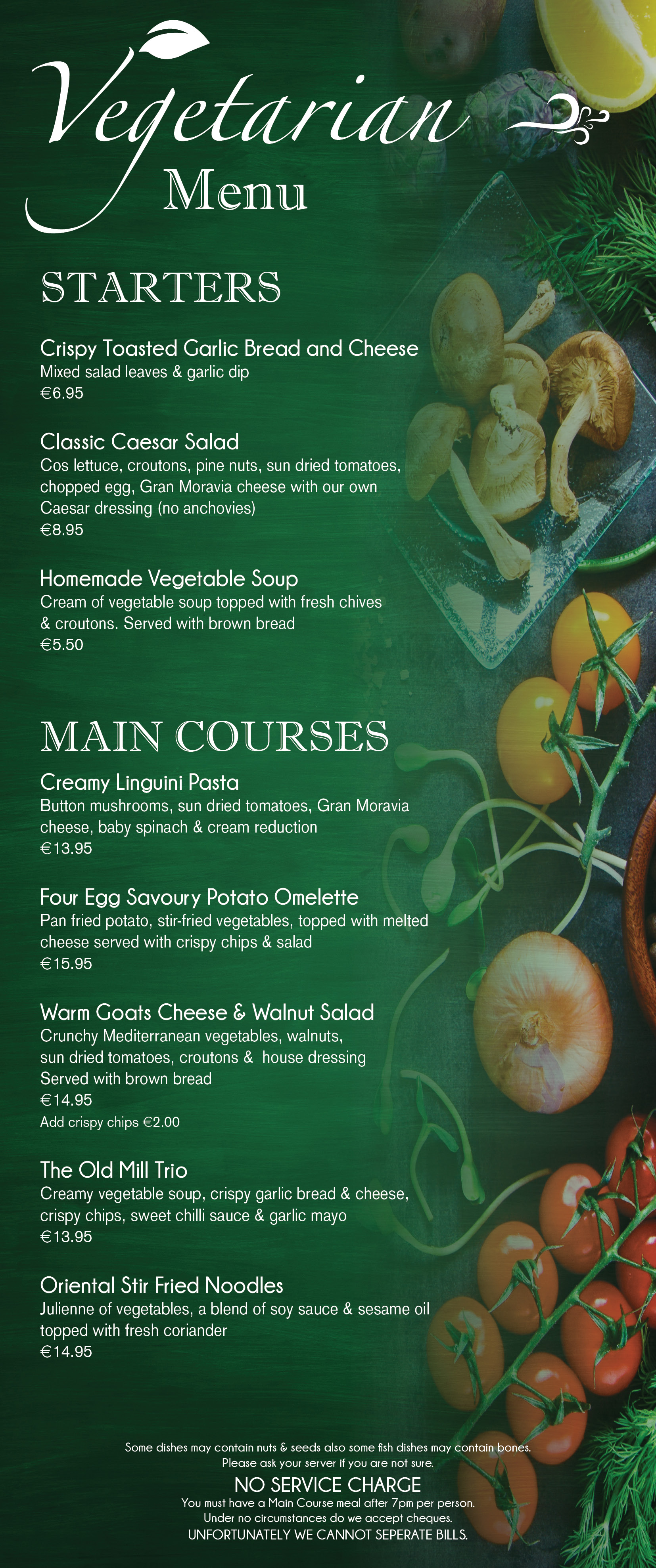 Indian Veg Main Course Menu List