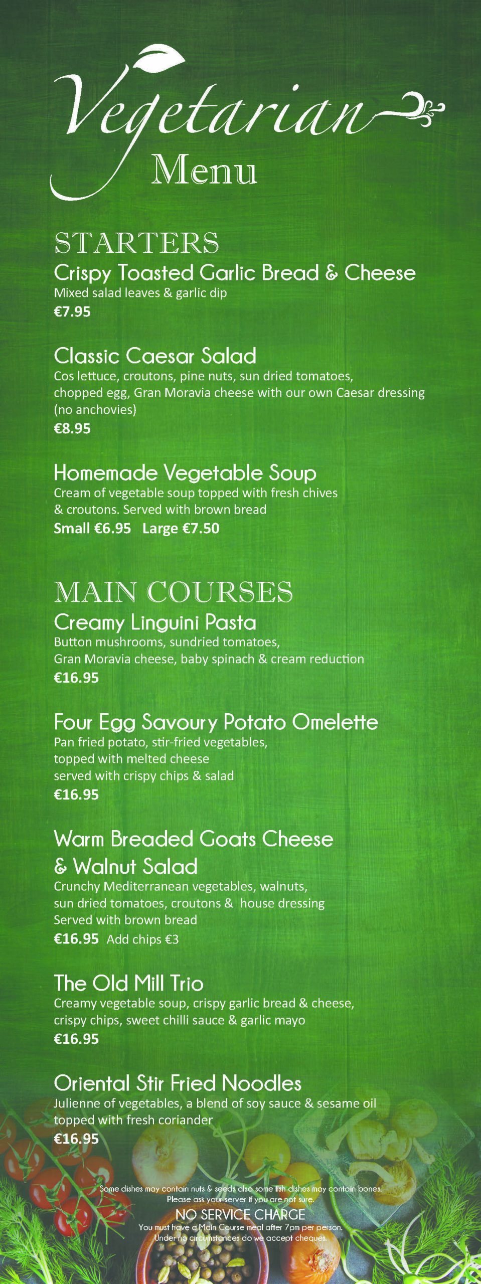 Vegetarian Menu